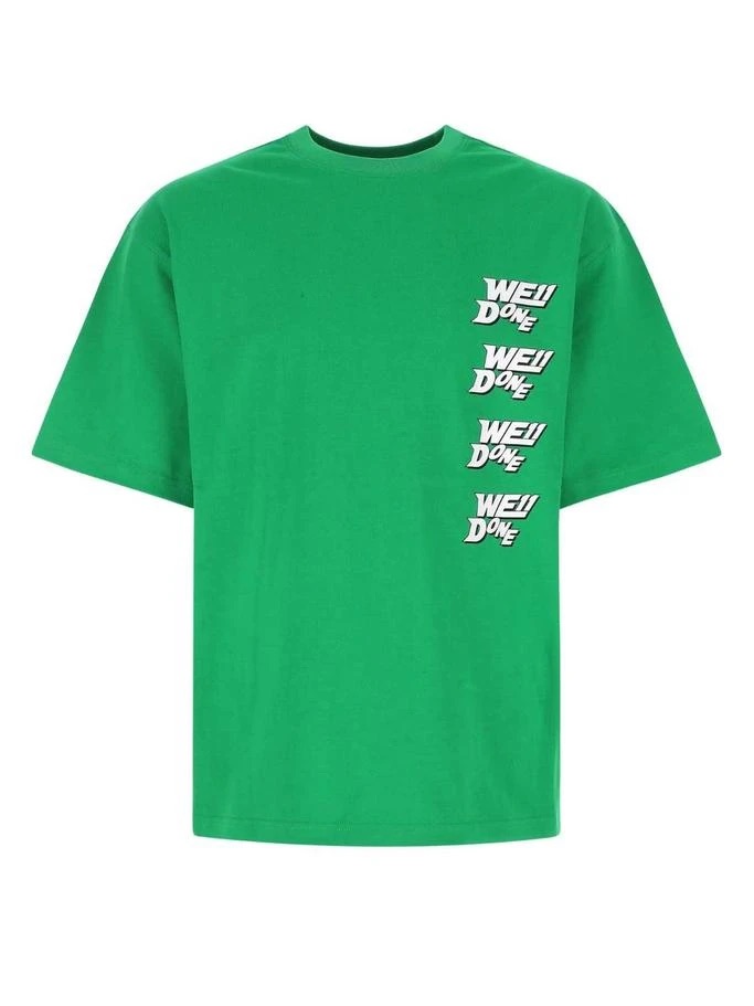 We11done Graphic Tee - Green Men's Crew Neck Shirt